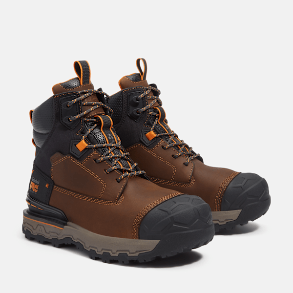 Men's Boondock Ultralight 6" Composite Toe Waterproof Work Boot / Medium Brown Full-Grain