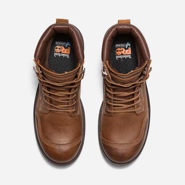 Men's Timberland PRO® Whitman 6" Soft Toe Work Boot / Medium Brown Full-Grain