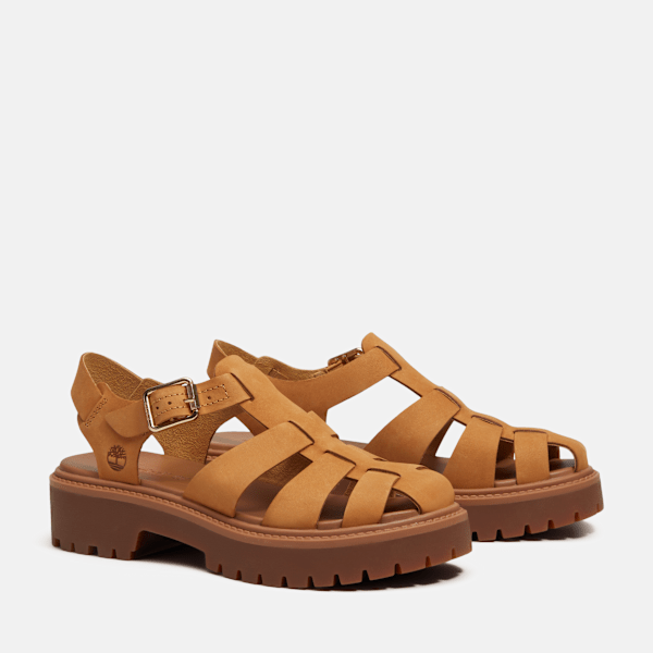 Women's Stone Street Fisherman Platform Sandal / Wheat Nubuck
