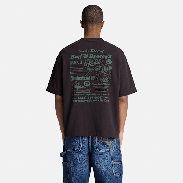 Men's Beef &amp; Broccoli Graphic T-Shirt / Black