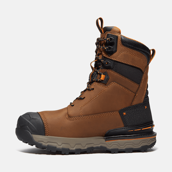Men's Boondock Ultralight 8" Composite Toe Waterproof Work Boot / Light Brown Full-Grain