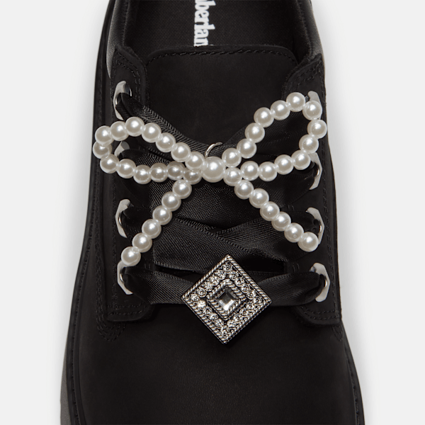 Women's Stone Street Platform Moc Toe Shoe / Black Nubuck/Charms