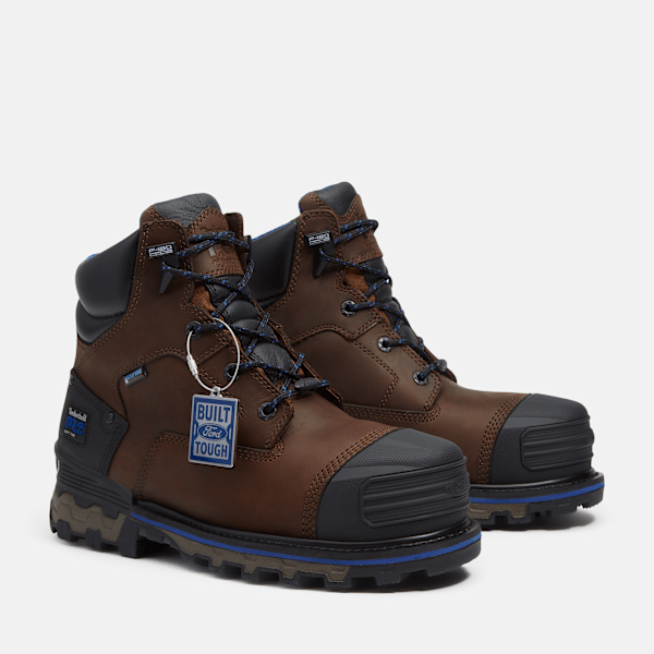 Men's Timberland PRO® x Ford Boondock 6" Waterproof Work Boot / Brown/Blue