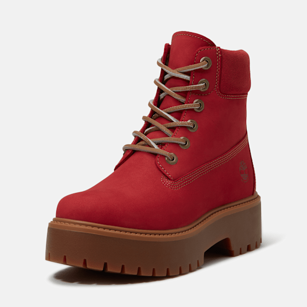 Women's Stone Street 6-Inch Waterproof Platform Boot / Red Nubuck