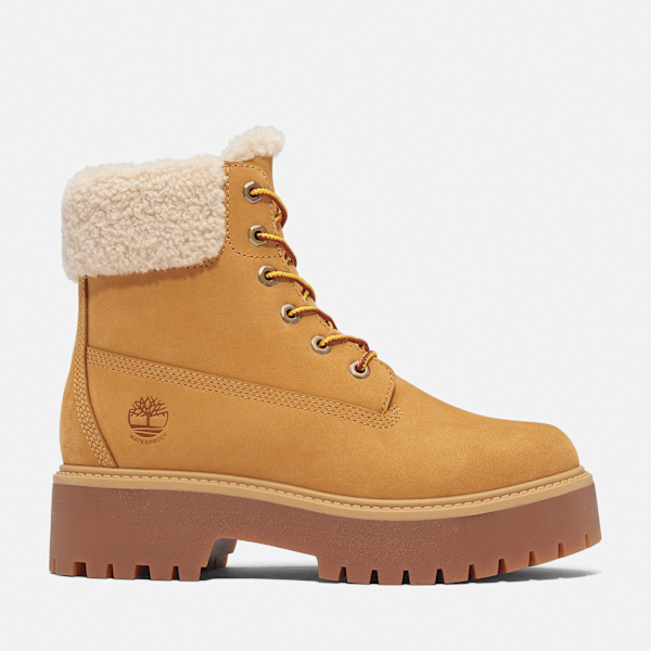 Women's Stone Street Warm-Lined Waterproof Platform Boot / Wheat Nubuck