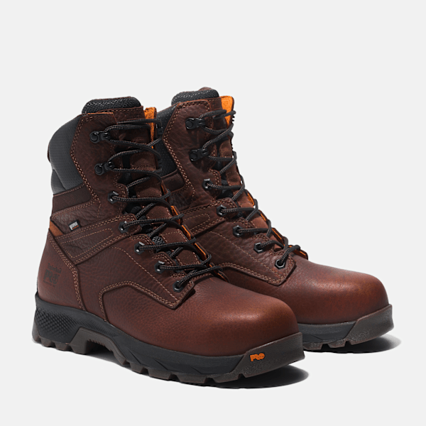 Men's TiTAN™ EV 8" Composite Toe Waterproof Work Boot / Teak Brown