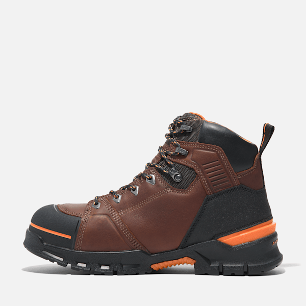 Men's Timberland® Endurance EV Composite Toe Work Boot / Teak Brown/Orange