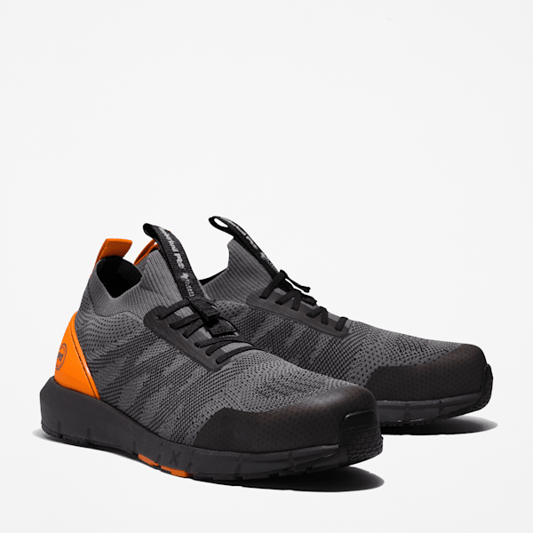Men's Radius Composite Toe Work Sneaker / Grey/Orange