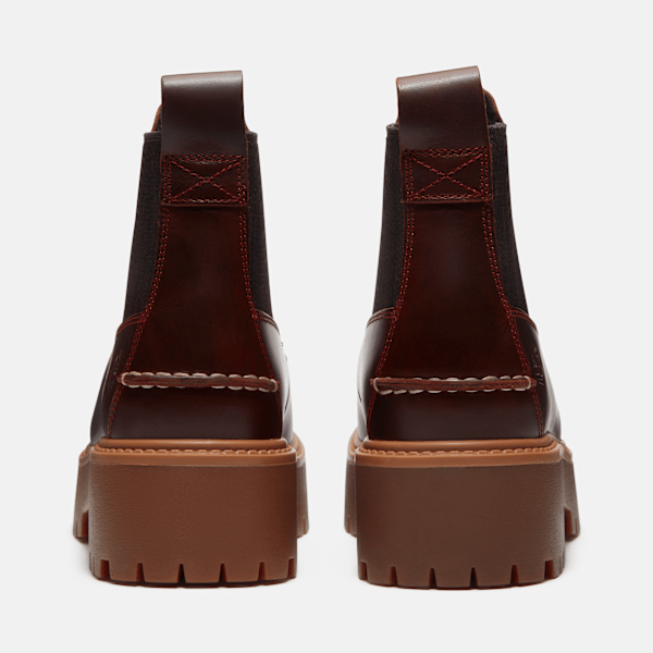 Women's Stone Street Platform Chelsea Boot / Burgundy Full-Grain
