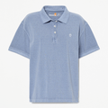 Women's Garment Dyed Short-Sleeve Pique Polo / Stone Wash
