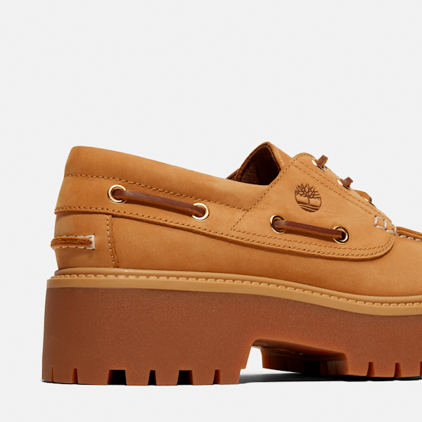 Women's Stone Street Platform Boat Shoe / Wheat