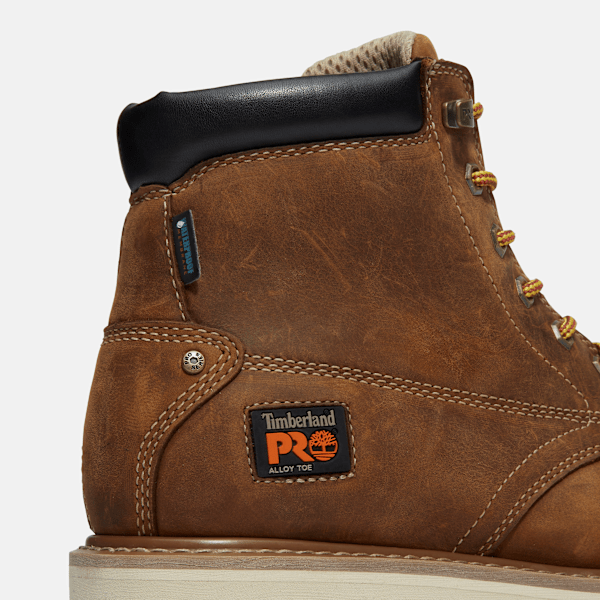 Men's Gridworks 6" Alloy Toe Waterproof Work Boot / Brown Full-Grain