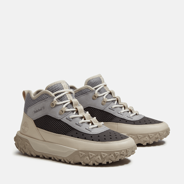 Men's GreenStride™ Motion 6 Mid Perforated Sneaker / White Full-Grain