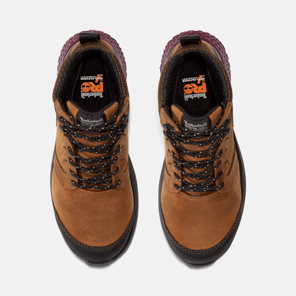 Women’s Reaxion Composite Toe Waterproof Work Boot / Brown/Purple