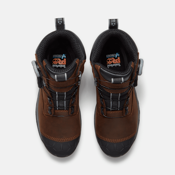 Men's Timberland PRO® Boondock Ultralight 8" Composite-Toe Work Boot with BOA® Fit System / Brown Full-Grain/Grey