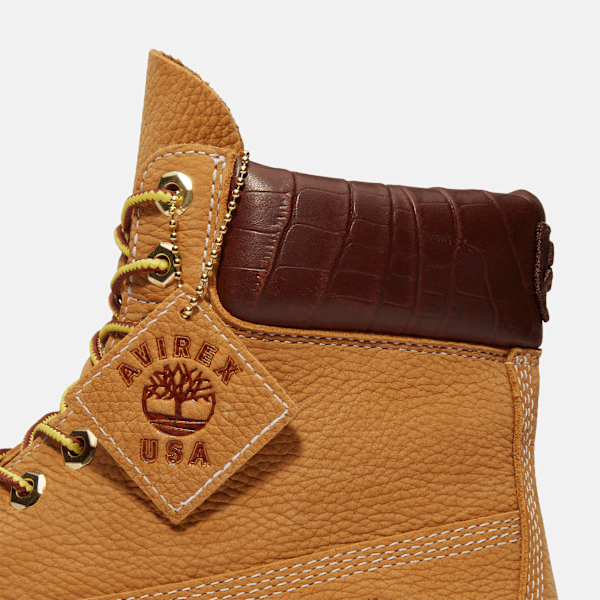 Men's Timberland® x Avirex Premium 6-Inch Waterproof Boot / Wheat Nubuck