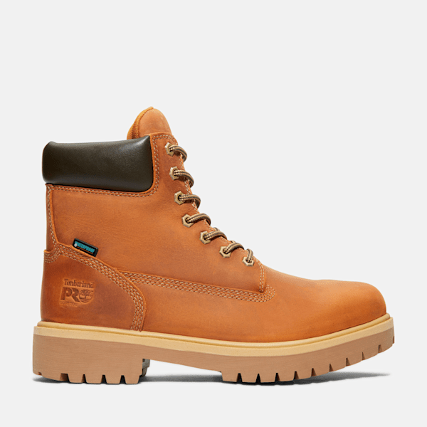 Men's Direct Attach 6" Soft Toe Waterproof Work Boot / Brown/Marigold