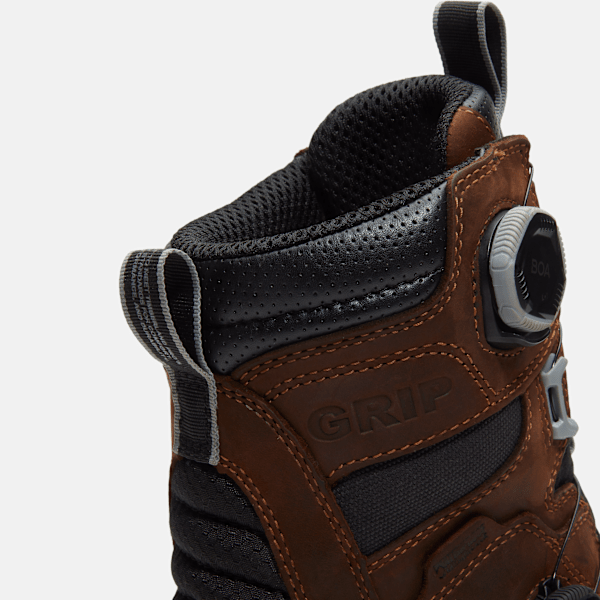 Men's Timberland PRO® Boondock Ultralight 8" Composite-Toe Work Boot with BOA® Fit System / Brown Full-Grain/Grey