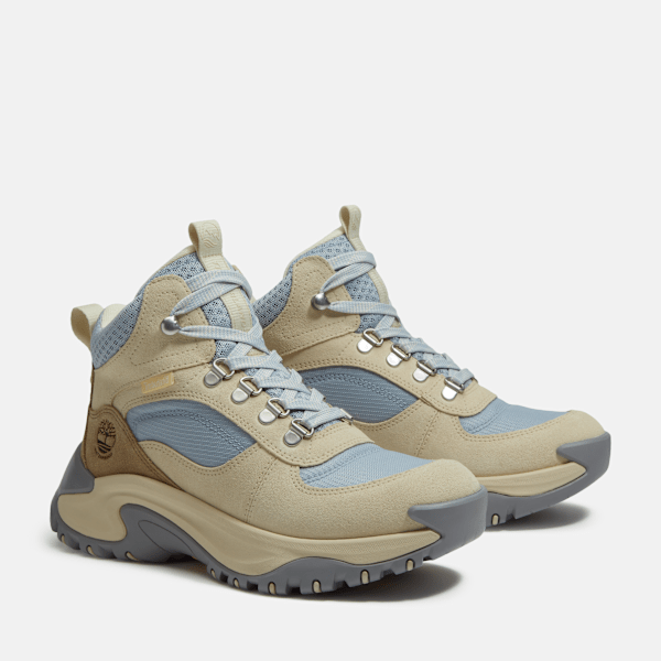 Women's Mt. Maddsen Peak Mid Waterproof Hiking Boot / Light Beige Suede