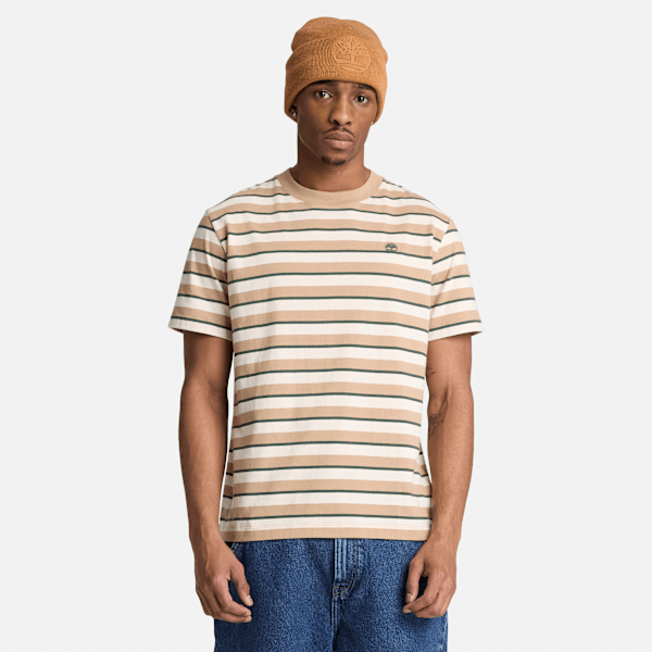 Men's Stripe Short-Sleeve T-Shirt / Earth Brown
