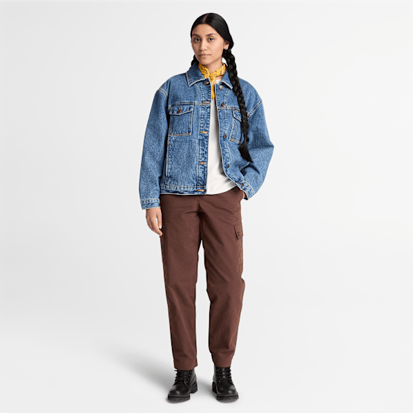 Women's Archive Insulated Denim Jacket / Harbour Blue Marble Wash
