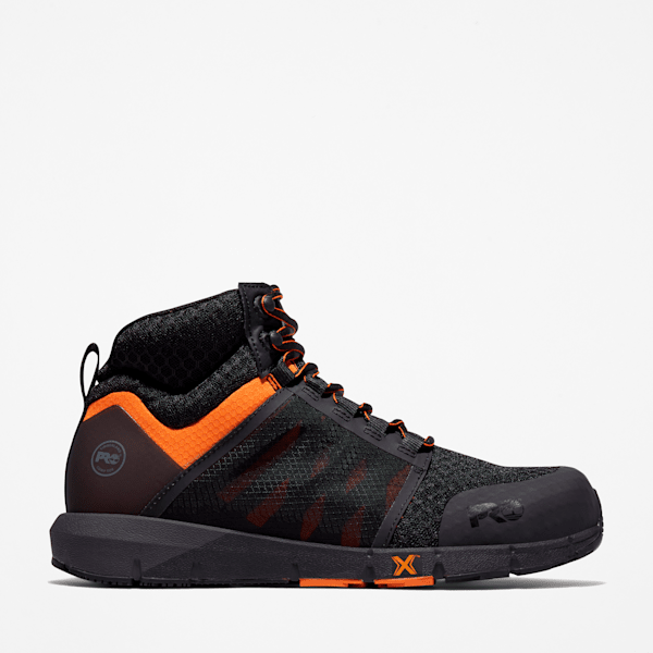 Men's Radius Composite Toe Work Sneaker / Black/Orange