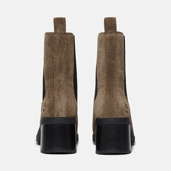 Women's Bellevaux Chelsea Boot / Dark Brown Suede/Black