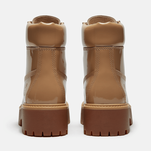 Women's Stone Street 6-Inch Waterproof Platform Boot / Beige Patent Leather
