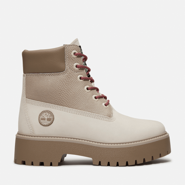Women's Year of the Snake Stone Street 6-Inch Waterproof Platform Boot / White Nubuck