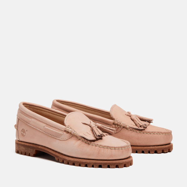 Women's Timberland® Authentic Kiltie Loafer / Light Pink Full-Grain