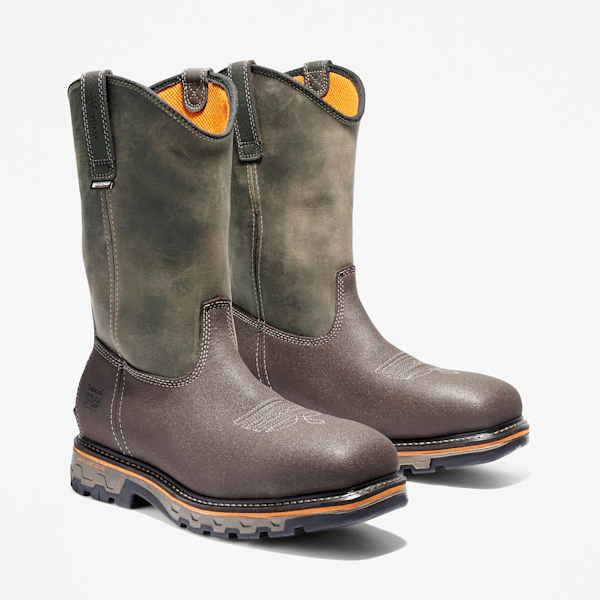 Men's True Grit Pull On Composite Toe Waterproof Work Boot / Rancher Brown