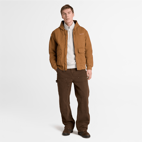 Men's Insulated Canvas Bomber / Dark Wheat