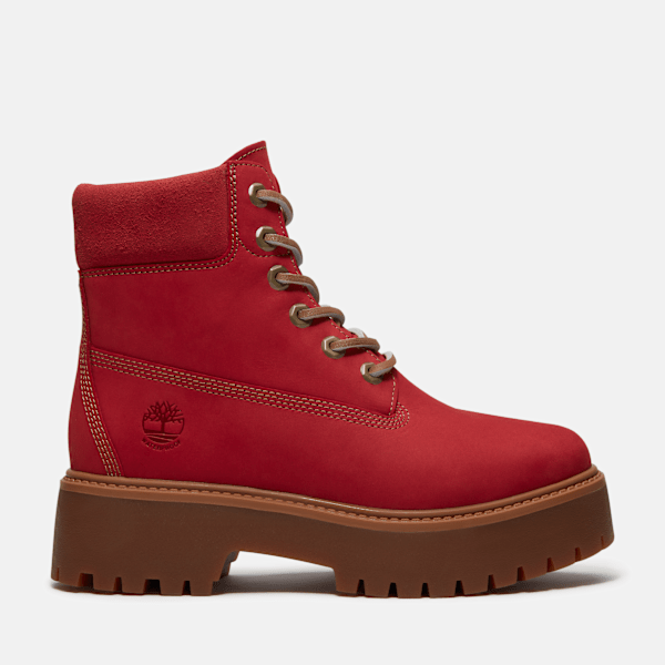 Women's Stone Street 6-Inch Waterproof Platform Boot / Red Nubuck