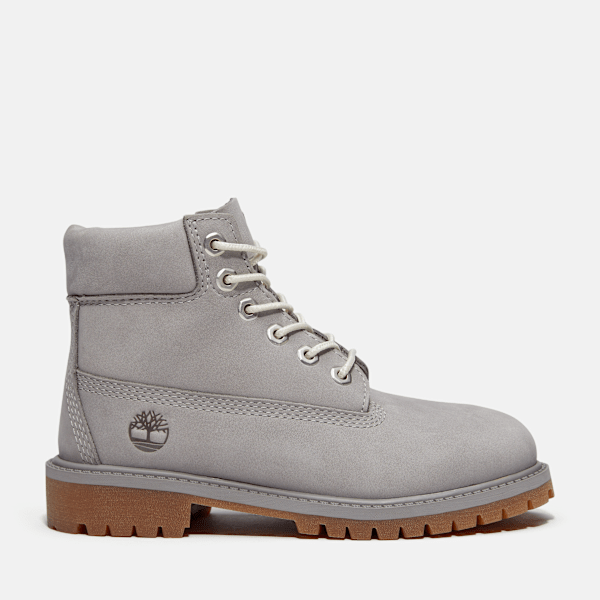 Junior Timberland® Premium 6-Inch Waterproof Boot / Medium Grey Nubuck