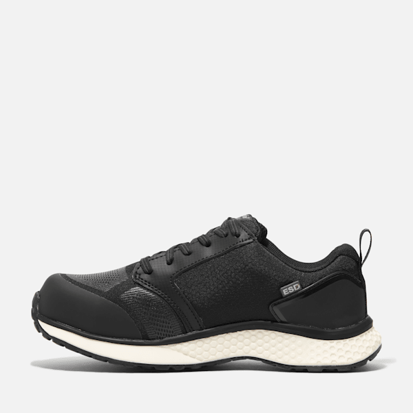 Women's Reaxion Composite Toe Work Sneaker / Black/White