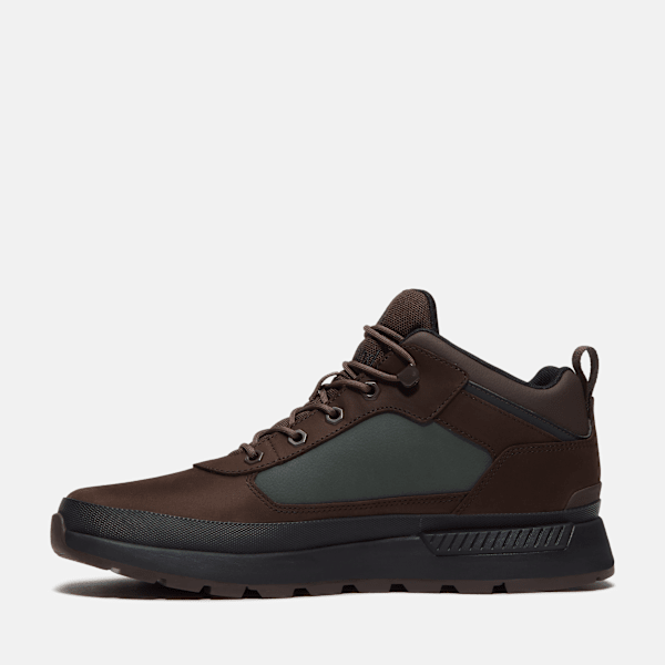Men's Field Trekker Sneaker / Dark Brown Nubuck/Dark Green