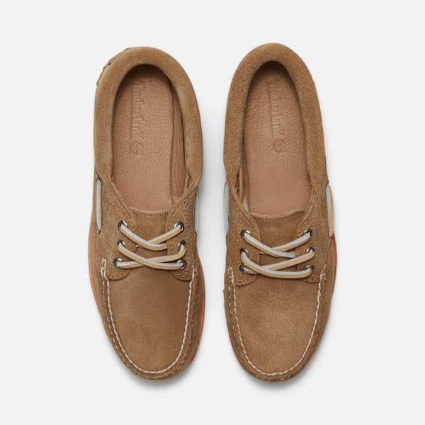 Women's Timberland® Authentic Boat Shoe / Beige Suede