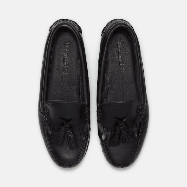 Women's Timberland® Authentic Kiltie Loafer / Black Full-Grain
