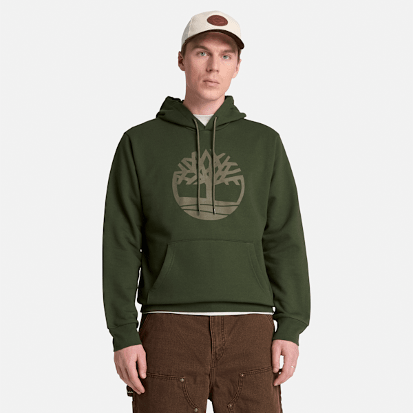 Men's Northwood Tree Logo Hoodie / Dark Green