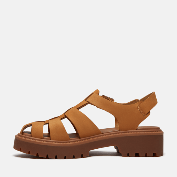 Women's Stone Street Fisherman Platform Sandal / Wheat Nubuck
