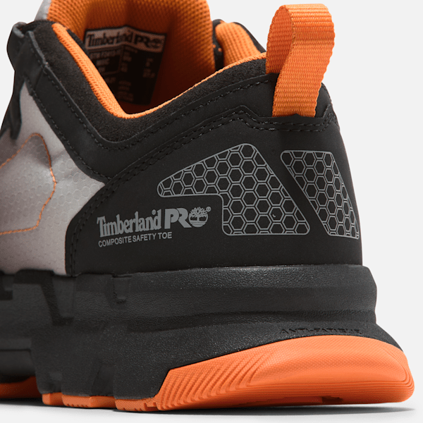 Men's Timberland PRO® Powertrain EV Comp-Toe Athletic Work Sneaker / Grey/Orange