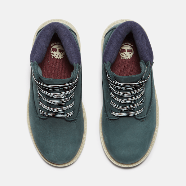 Youth Timberland® Premium 6-Inch Waterproof Boot / Dark Green Nubuck
