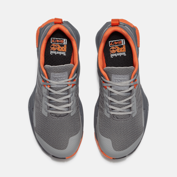 Men's XR-1 Dynamic Natural Fit Alloy Toe Work Sneaker / Grey Mesh/Orange