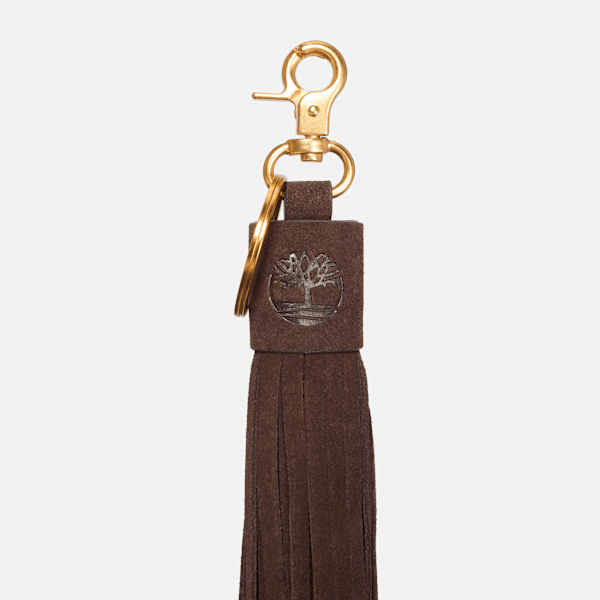 Tassel Bag Charm with Key-Ring / Brown