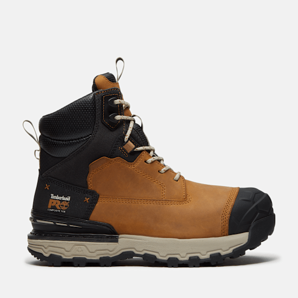 Men's Boondock Ultralight 6" Composite-Toe Waterproof Work Boot / Wheat Full-Grain/Black