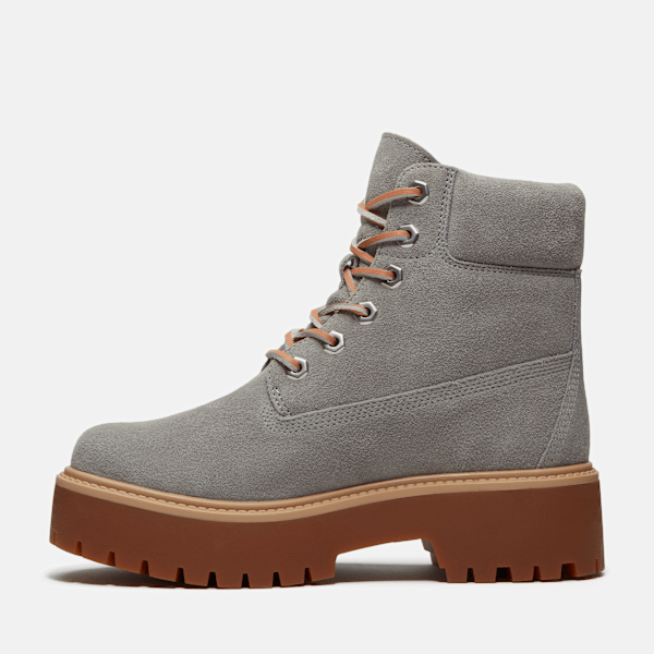 Women's Stone Street Platform 6-Inch Boot / Medium Grey Suede