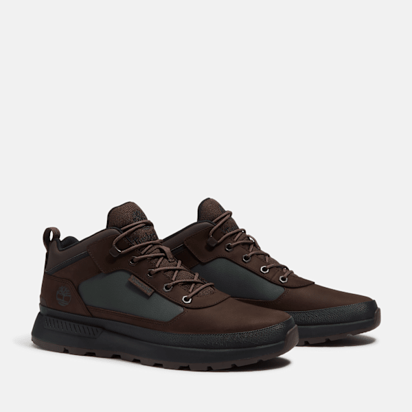 Men's Field Trekker Sneaker / Dark Brown Nubuck/Dark Green