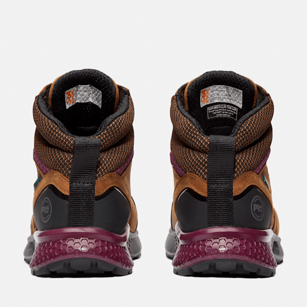 Women’s Reaxion Composite Toe Waterproof Work Boot / Brown/Purple