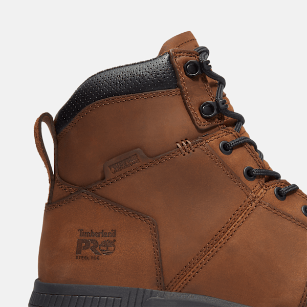 Men's Montauk 6" Steel Toe Waterproof Work Boot / Medium Brown Full-Grain