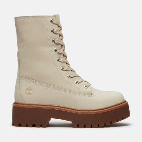 Women's Stone Street Platform Mid Boot / Light Beige Nubuck